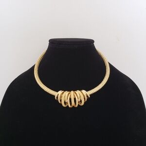 Gold Tone Textural Necklace